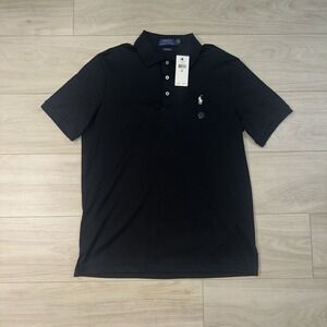 Polo Ralph Lauren Men's Classic-Fit Mesh Polo Shirt Size Medium Black NWT $85